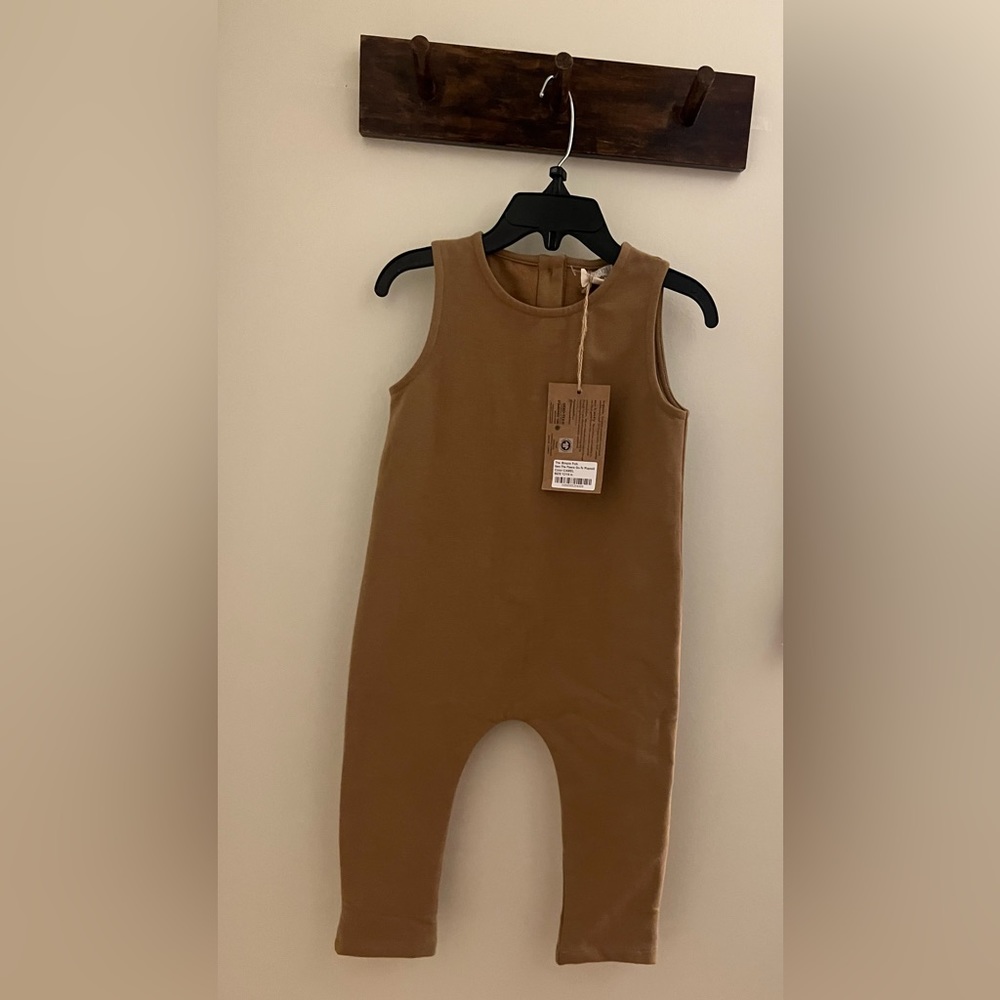 The Simple Folk Go-to Play Suit in Camel.